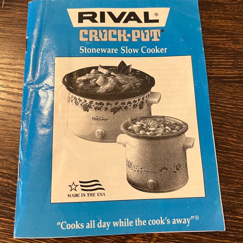 Rival Stoneware Slow Cooker - Black and White